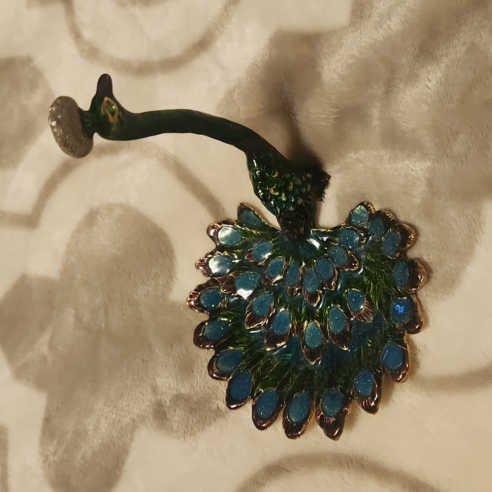 Peacock trinket holder